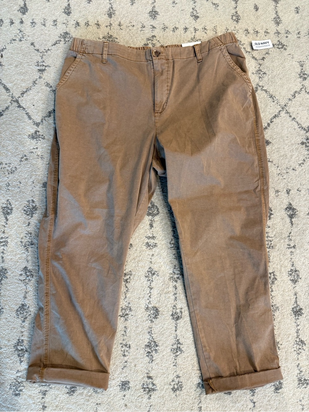 Old Navy Women’s Tan Straight-Leg Chinos